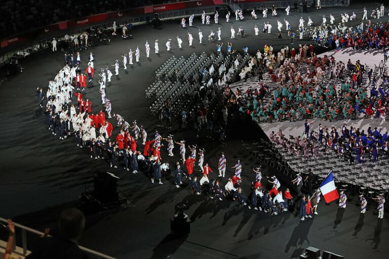 L'équipe de France paralympique lors des Jeux de Tokyo